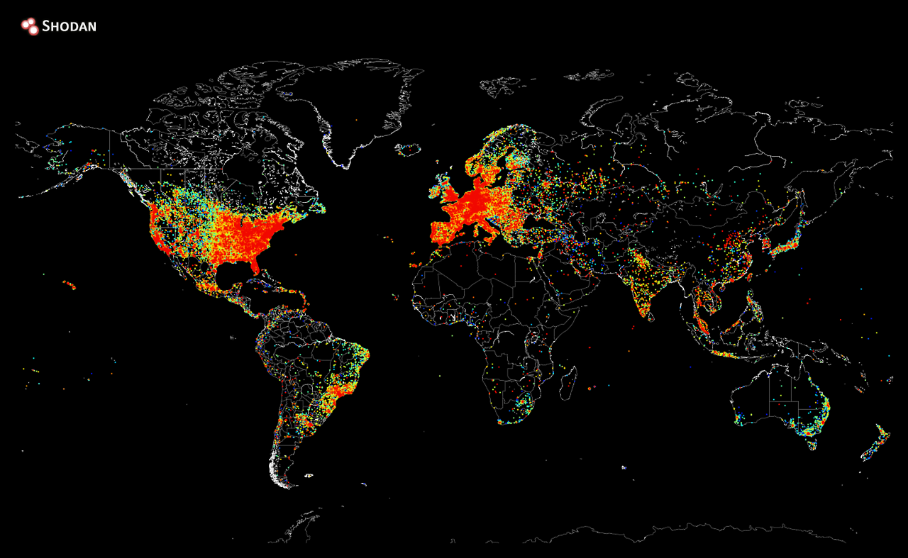 A map of all the devices on the internet | Progressive Geographies