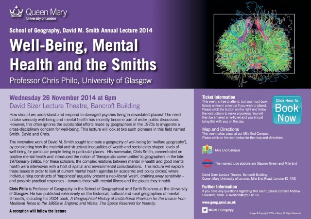 David M  Smith Lecture Geog