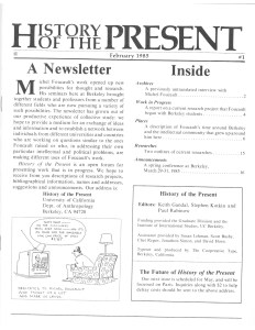 History of the Present no 1