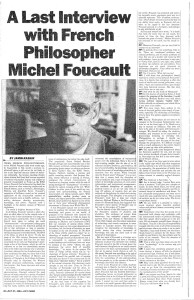 Foucault - 1984 A last interview with French philosopher Michel Foucault
