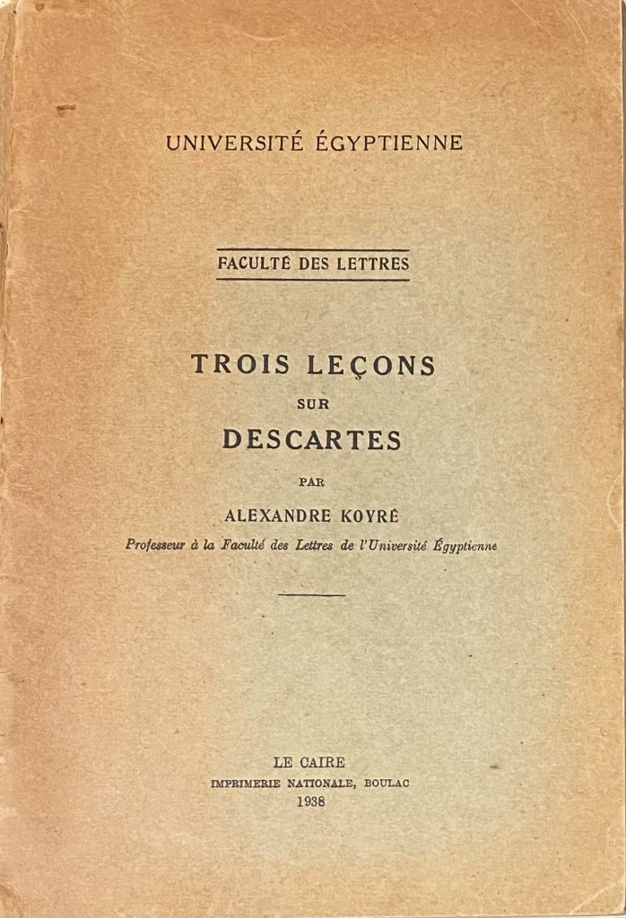 Trois lecons sur Descartes