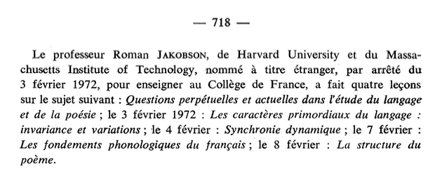 Annuaire du Collège de France, 1972, p. 718