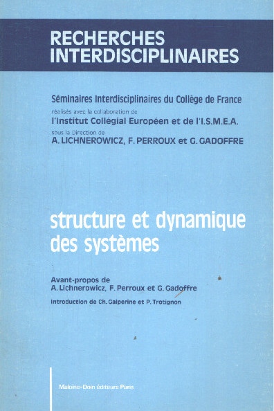 Cover of Structure and Dynamiques des systèmes