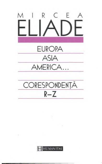 Cover of Eliade 2004 - Corespondenta R-Z