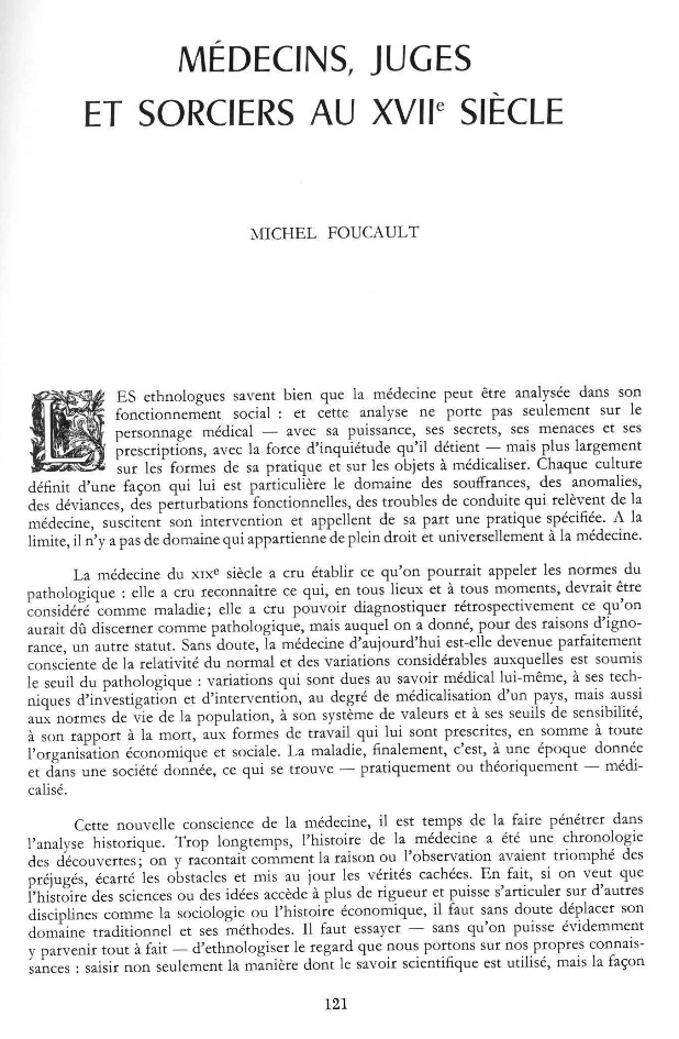 Title page of Médecins, juges et sorciers au XVIIe siècle